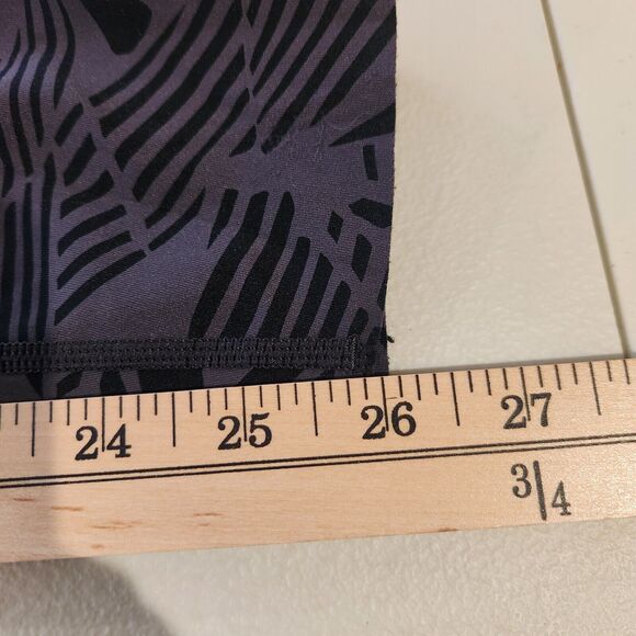 Aerie Womens Dark Gray High Waisted 7/8 Palm Leaves Leggings Size Small Tropical - Picture 12 of 14